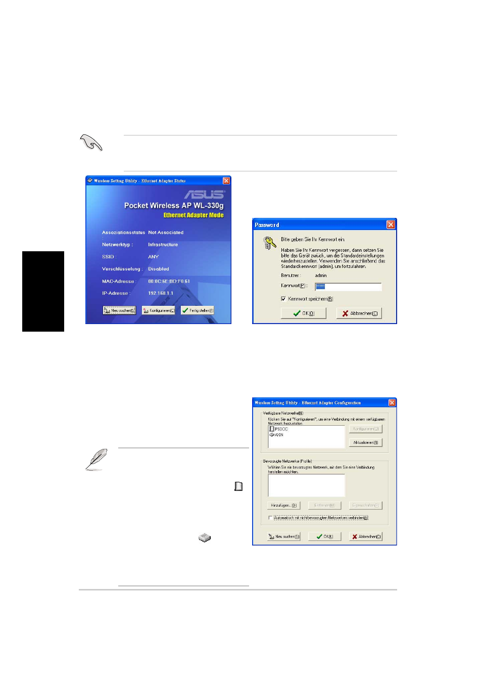 Einstellen ihres ethernet-adapters | Asus WL-330g User Manual | Page 50 / 120