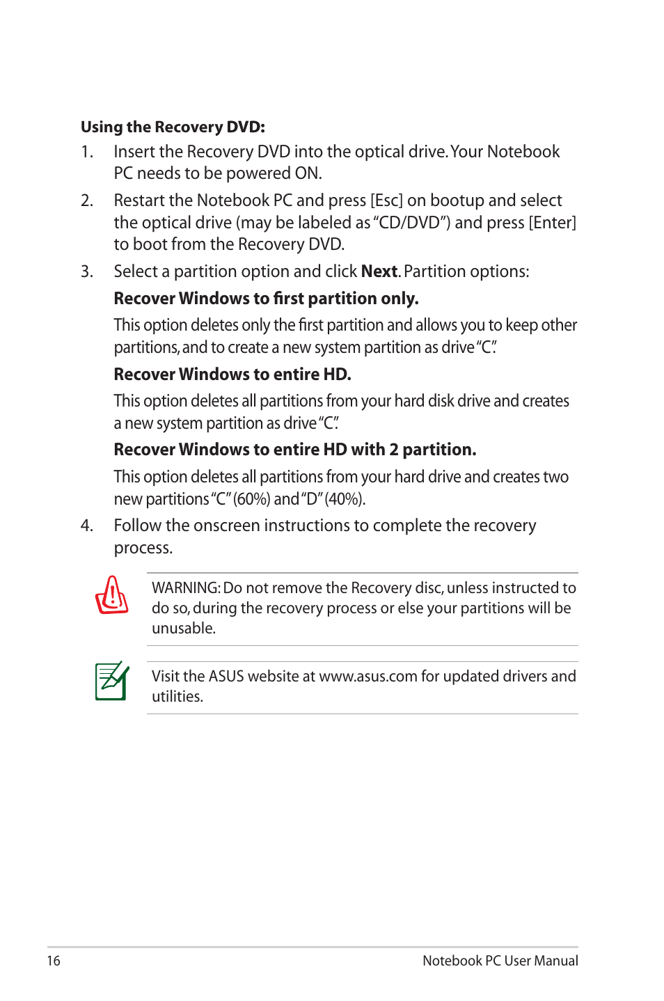 Asus UX30 User Manual | Page 16 / 26