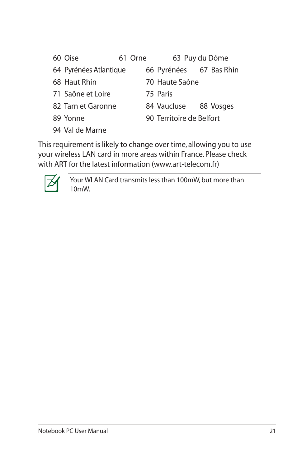 Asus UX30 User Manual | Page 21 / 26