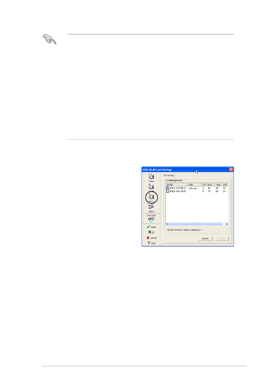 3 site survey | Asus WL-160g User Manual | Page 29 / 48