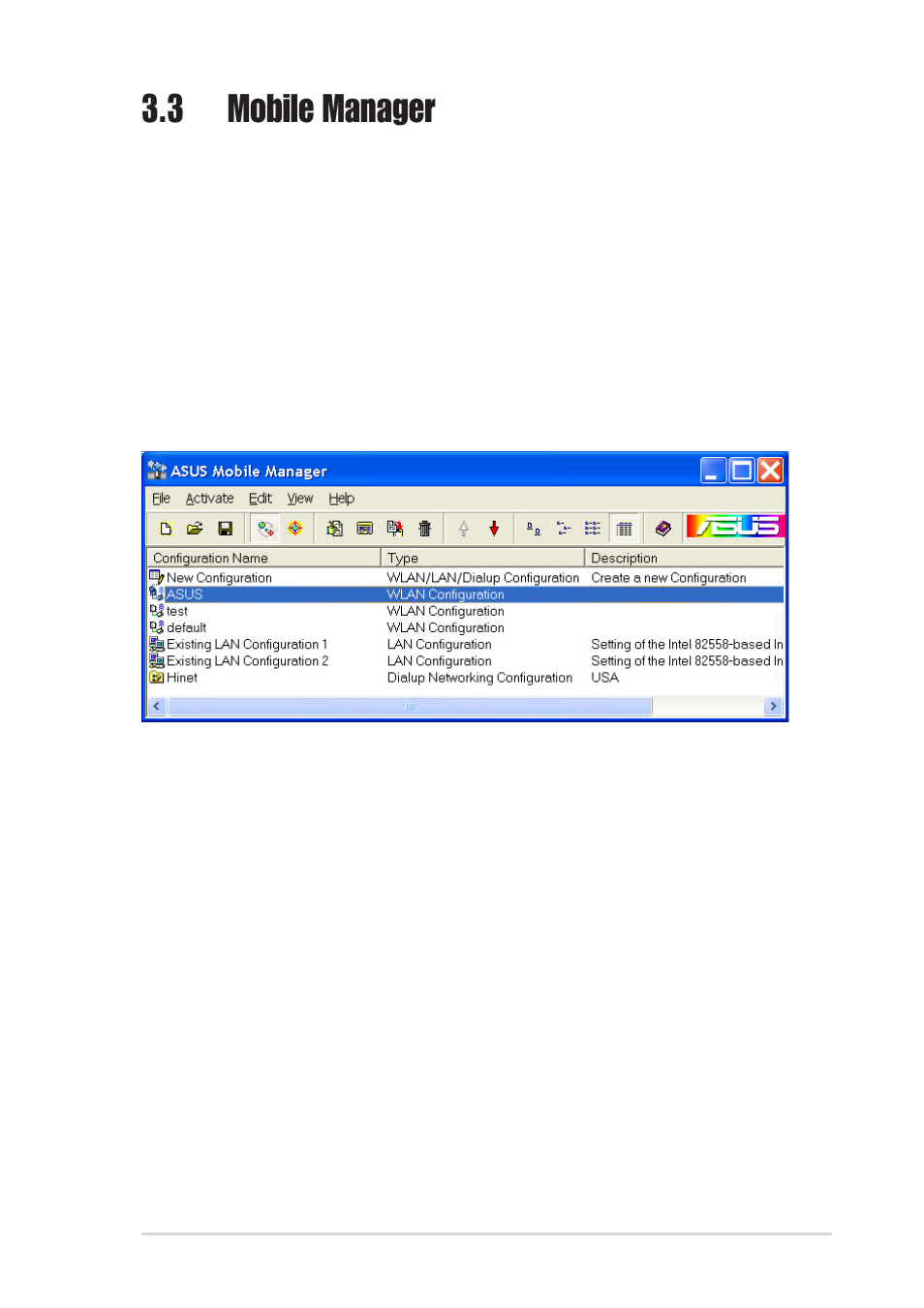 3 mobile manager | Asus WL-160g User Manual | Page 33 / 48