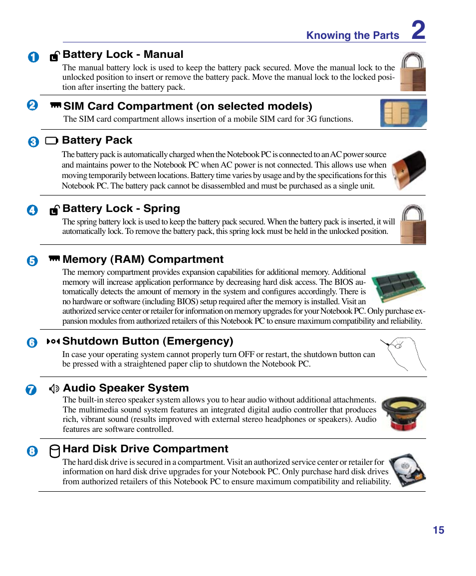 Asus VX3 User Manual | Page 15 / 89