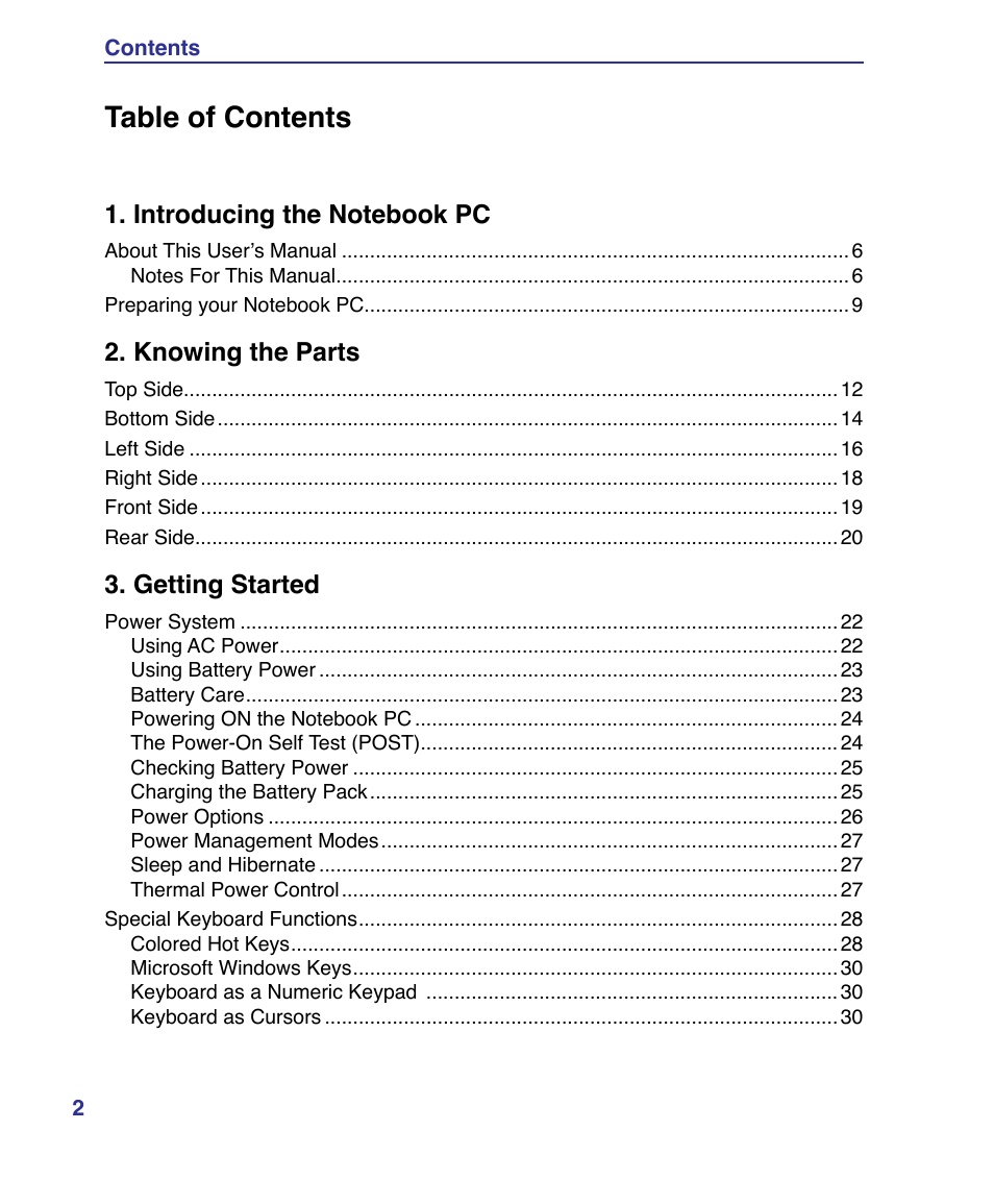 Asus VX3 User Manual | Page 2 / 89