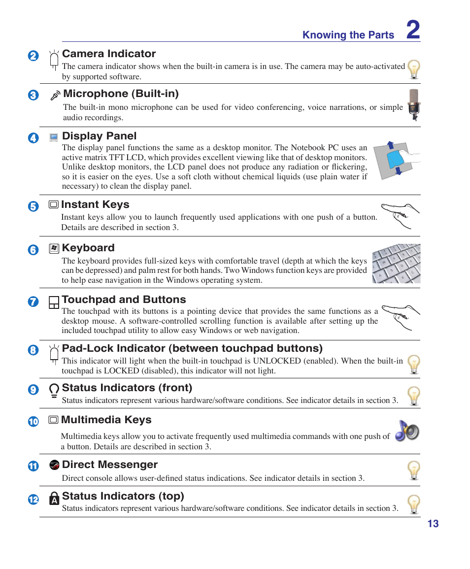 Asus G2K User Manual | Page 13 / 81