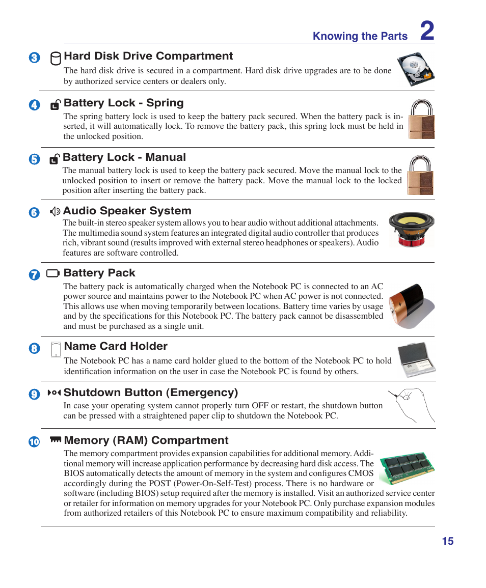 Asus G2K User Manual | Page 15 / 81