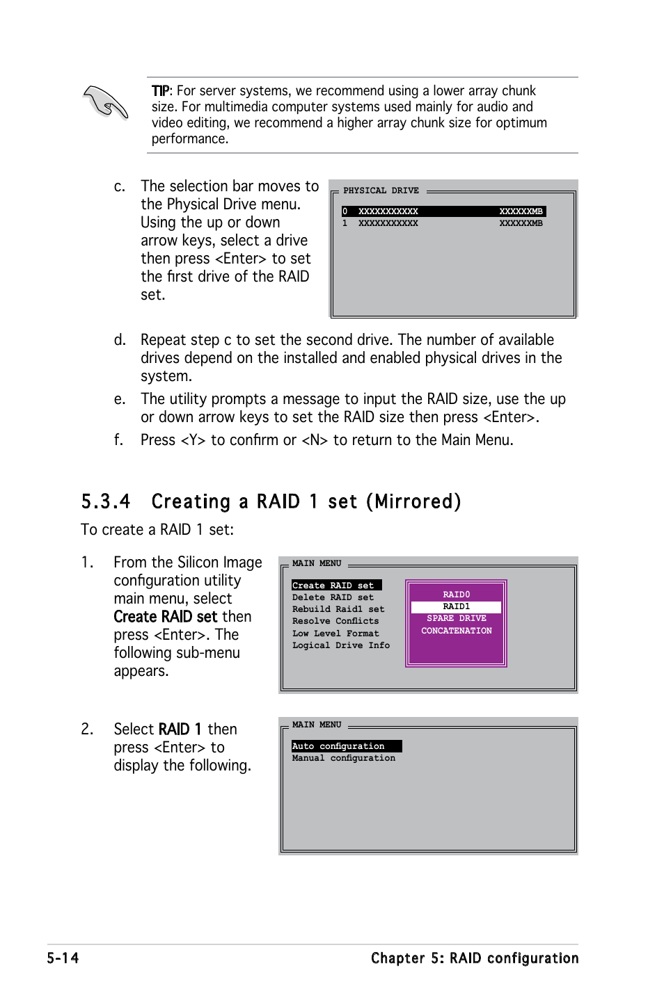 4 creating a raid 1 set (mirrored) | Asus KFN5-D SLI User Manual | Page 124 / 146