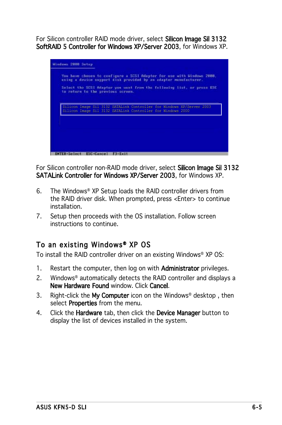 Xp os | Asus KFN5-D SLI User Manual | Page 135 / 146