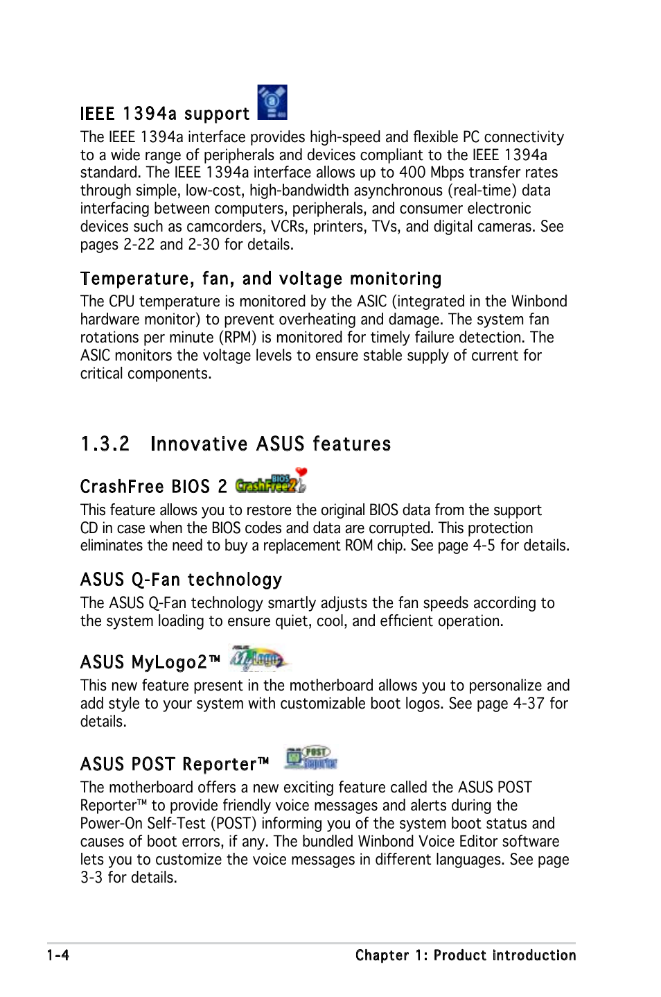 2 innovative asus features | Asus KFN5-D SLI User Manual | Page 18 / 146