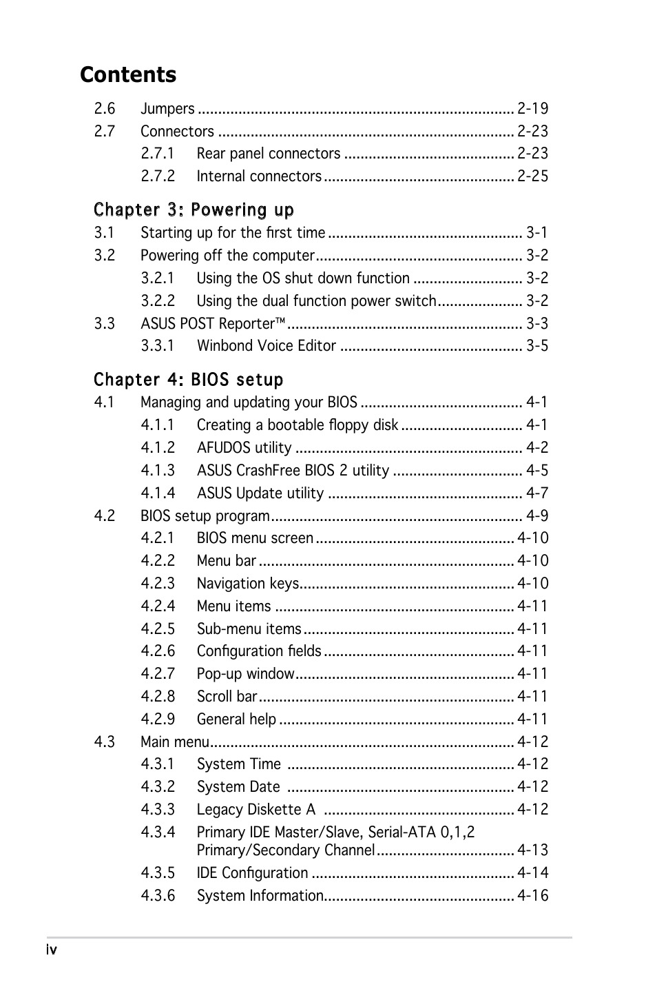 Asus KFN5-D SLI User Manual | Page 4 / 146