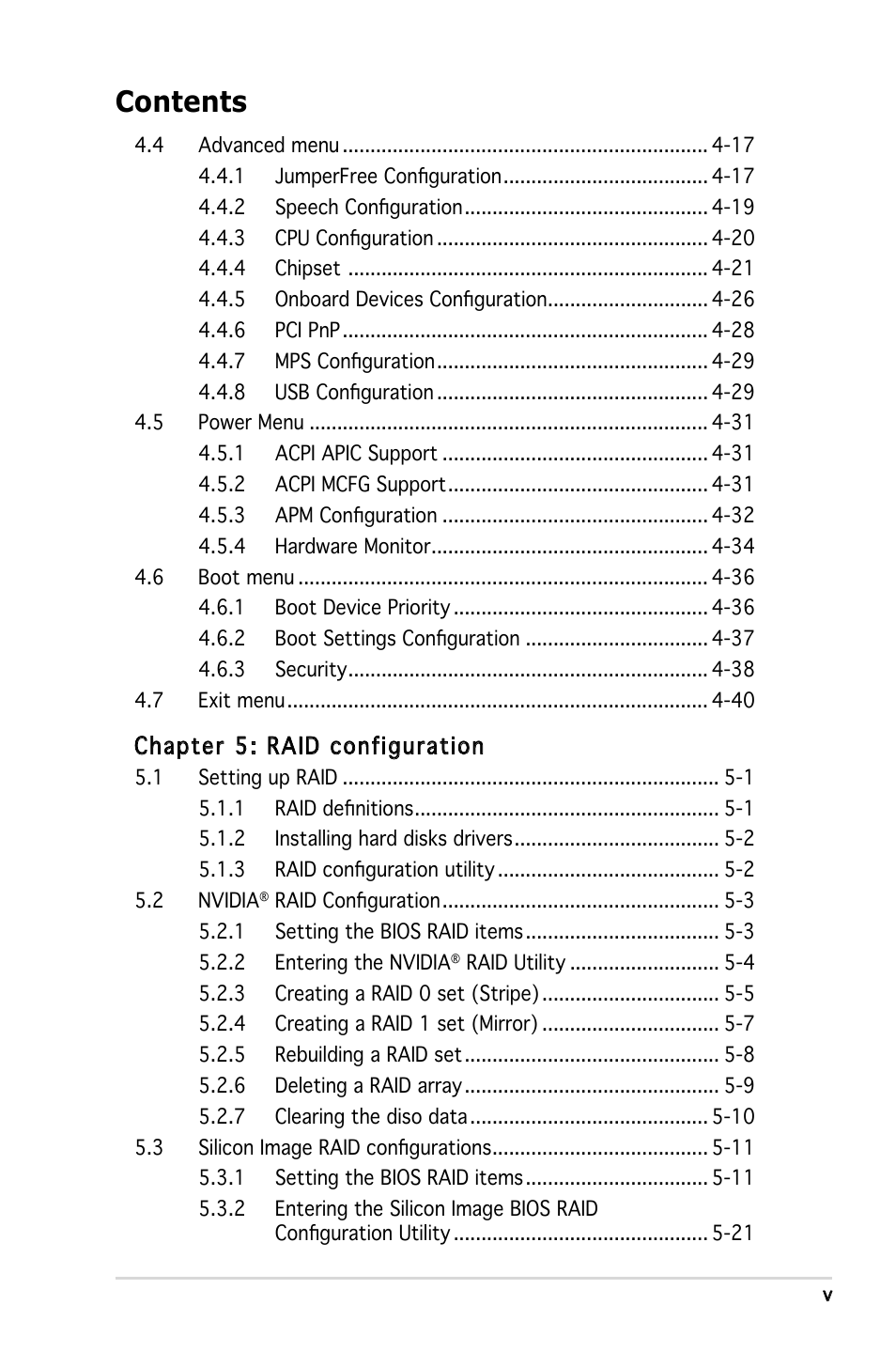 Asus KFN5-D SLI User Manual | Page 5 / 146