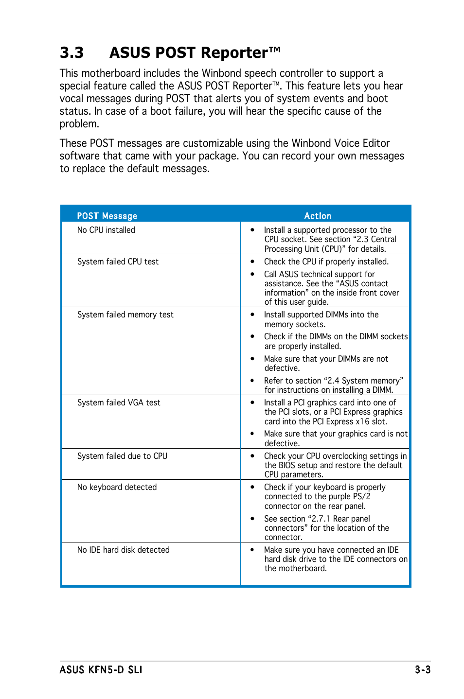 3 asus post reporter | Asus KFN5-D SLI User Manual | Page 59 / 146