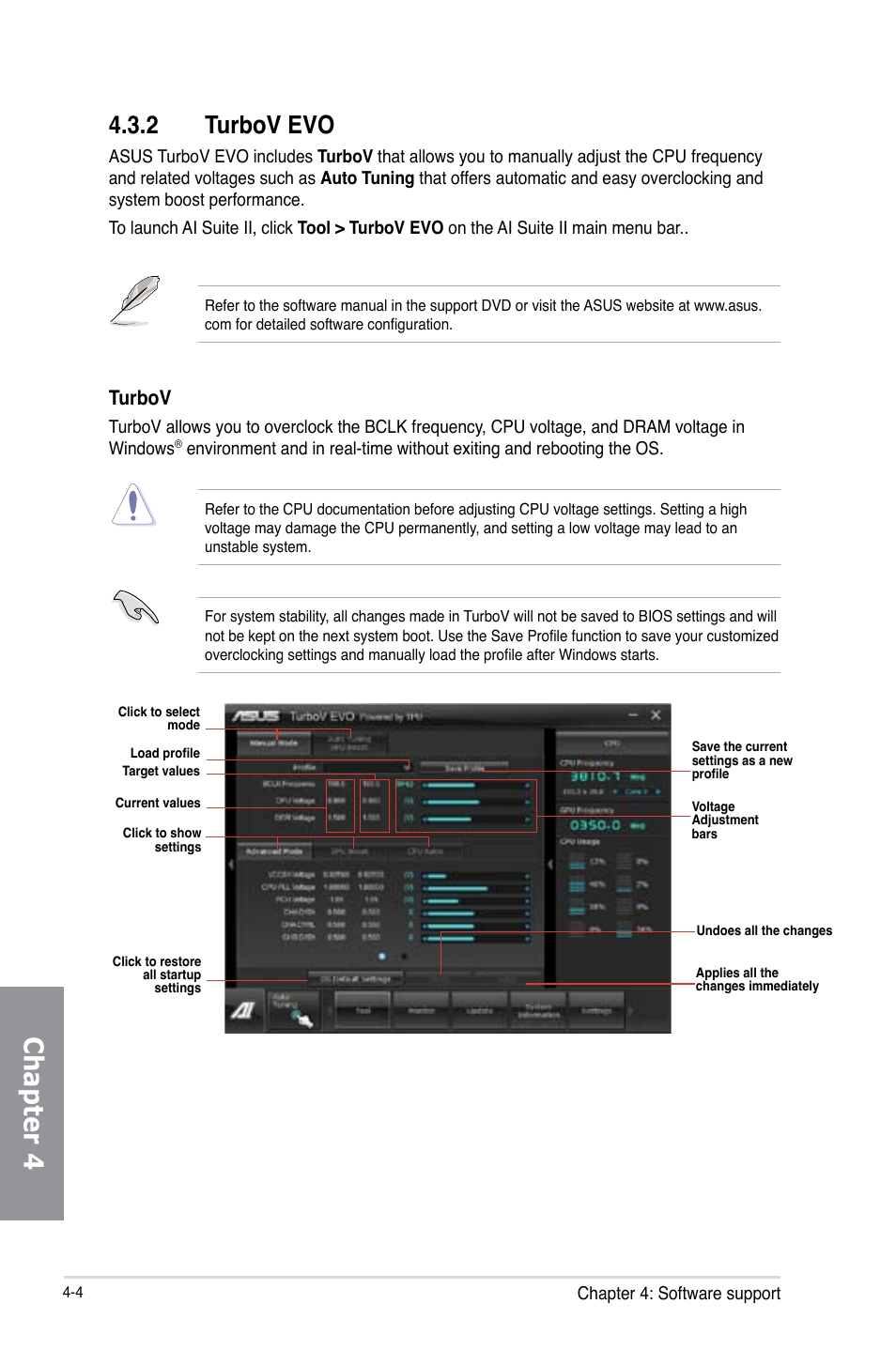 2 turbov evo, Turbov evo -4, Chapter 4 | Turbov | Asus P8Z77-V PREMIUM User Manual | Page 138 / 208