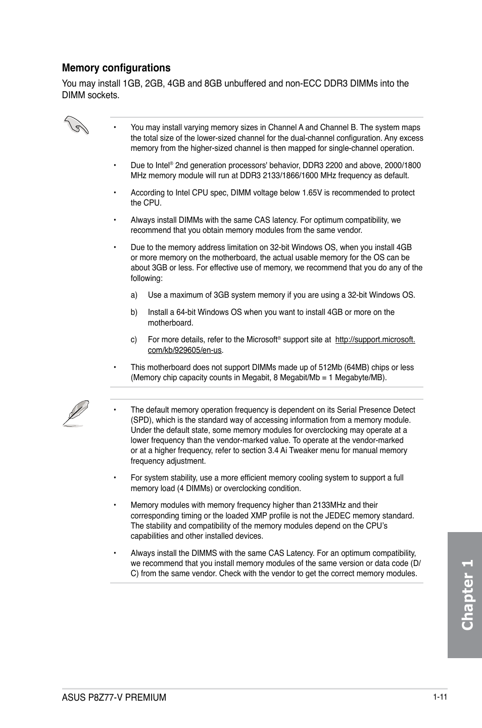 Chapter 1 | Asus P8Z77-V PREMIUM User Manual | Page 29 / 208