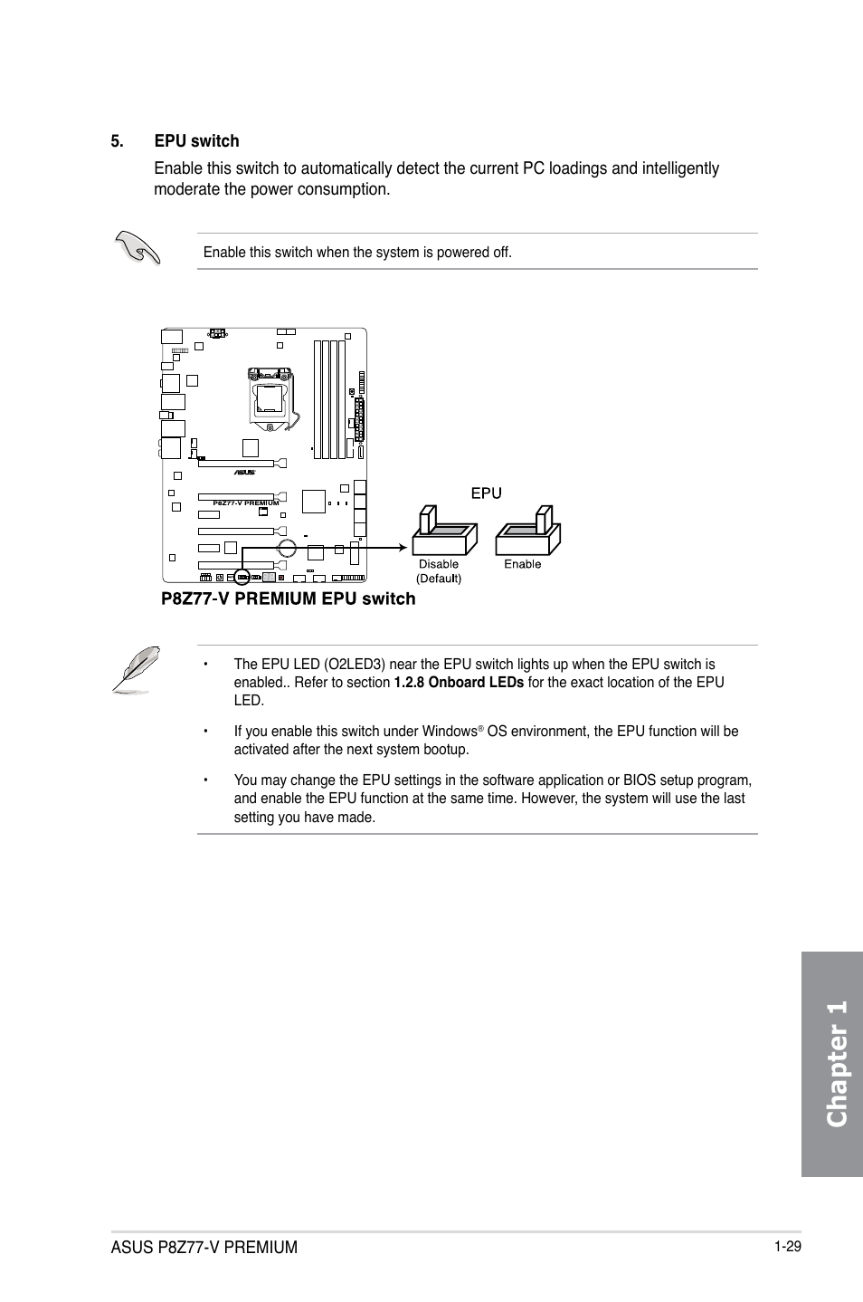 Chapter 1 | Asus P8Z77-V PREMIUM User Manual | Page 47 / 208