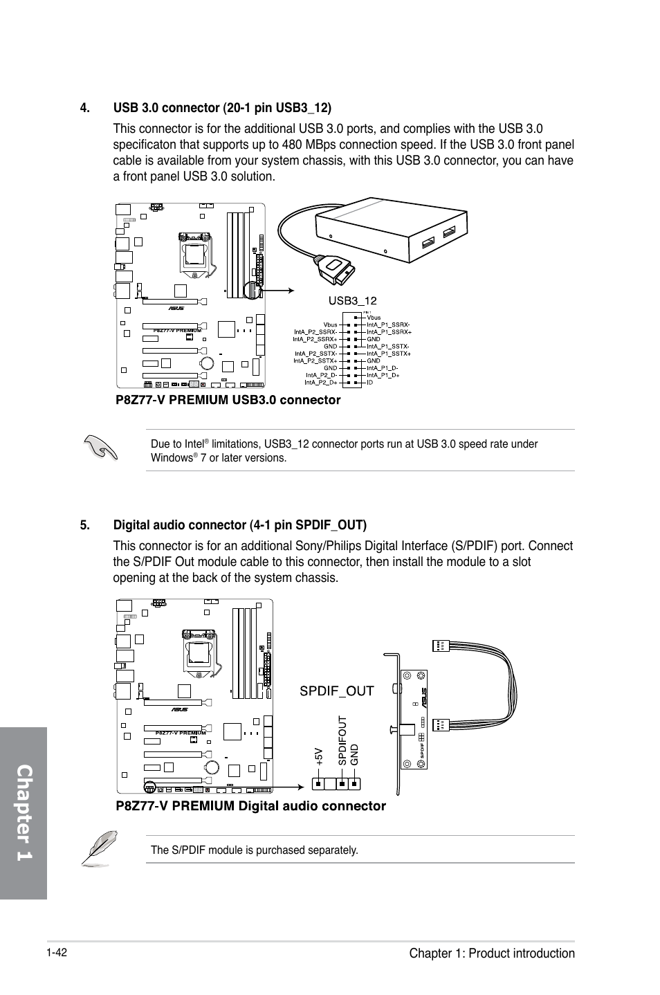 Chapter 1 | Asus P8Z77-V PREMIUM User Manual | Page 60 / 208