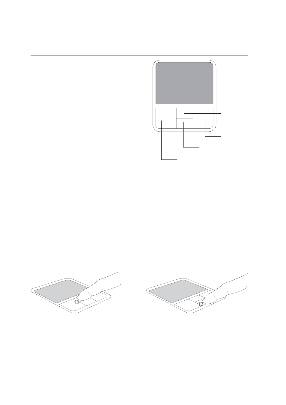 Pointing device, Using the touchpad, Touchpad usage illustrations | Scroll up scroll down | Asus M2N(NB) User Manual | Page 38 / 70