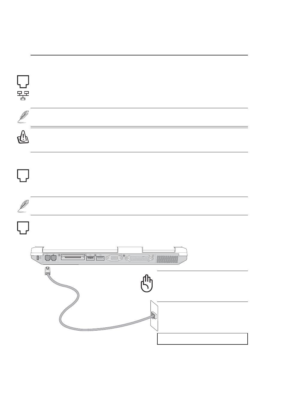 Modem and network connections, Modem connection | Asus M2N(NB) User Manual | Page 46 / 70