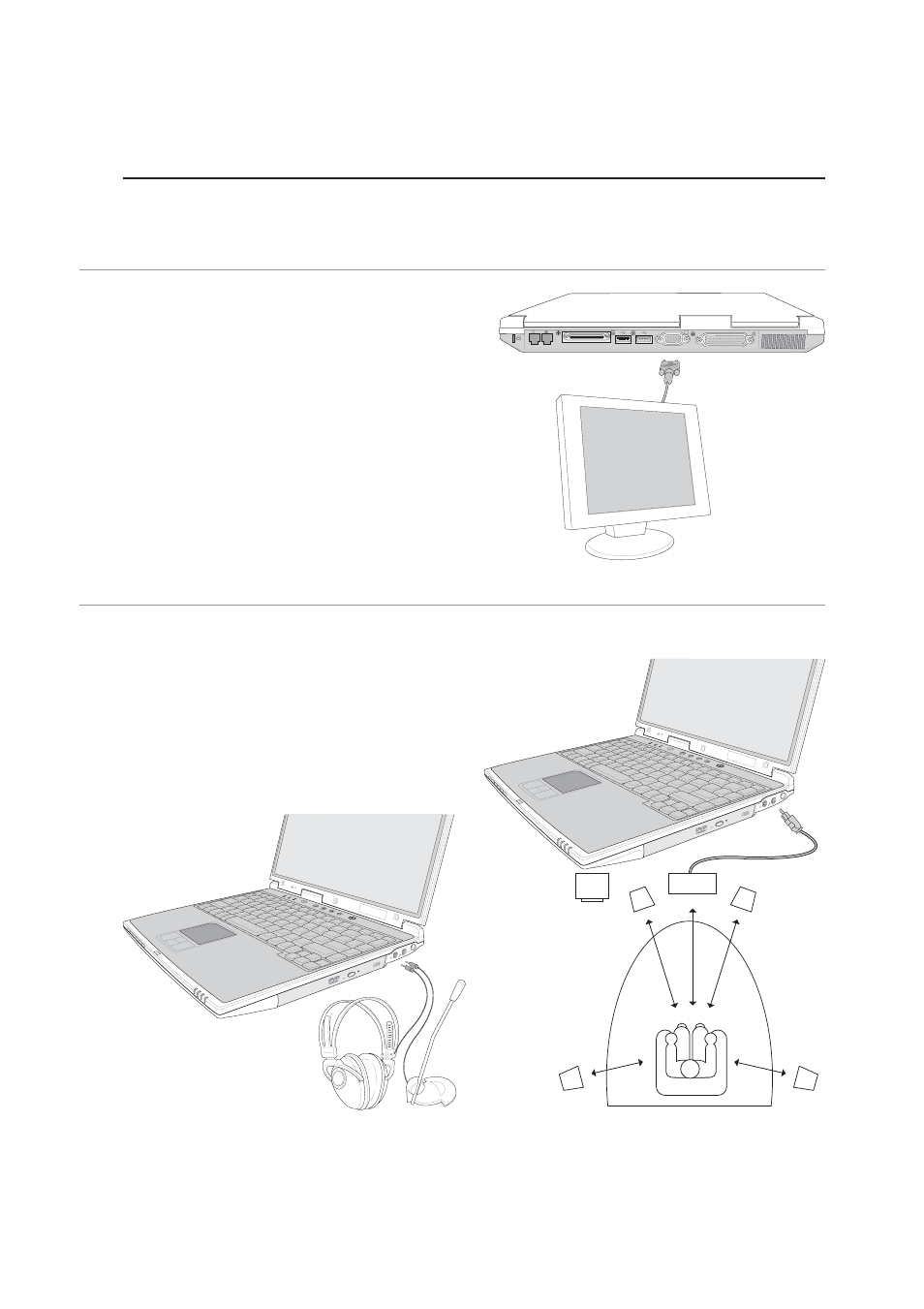 Optional connections, Monitor out connection, External audio connections | Asus M2N(NB) User Manual | Page 59 / 70