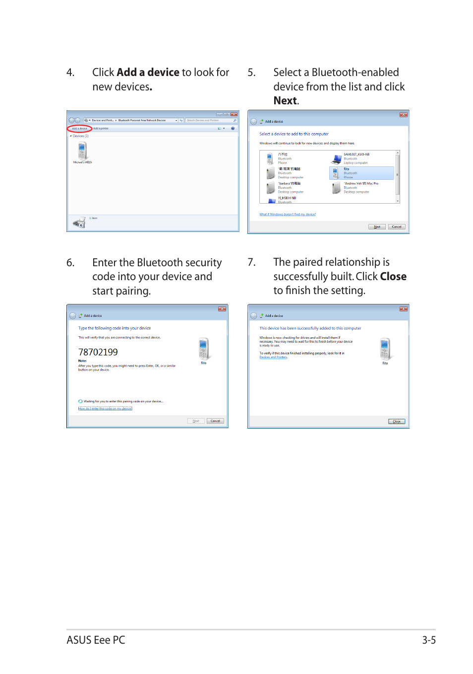 Asus Eee PC R251P User Manual | Page 37 / 62