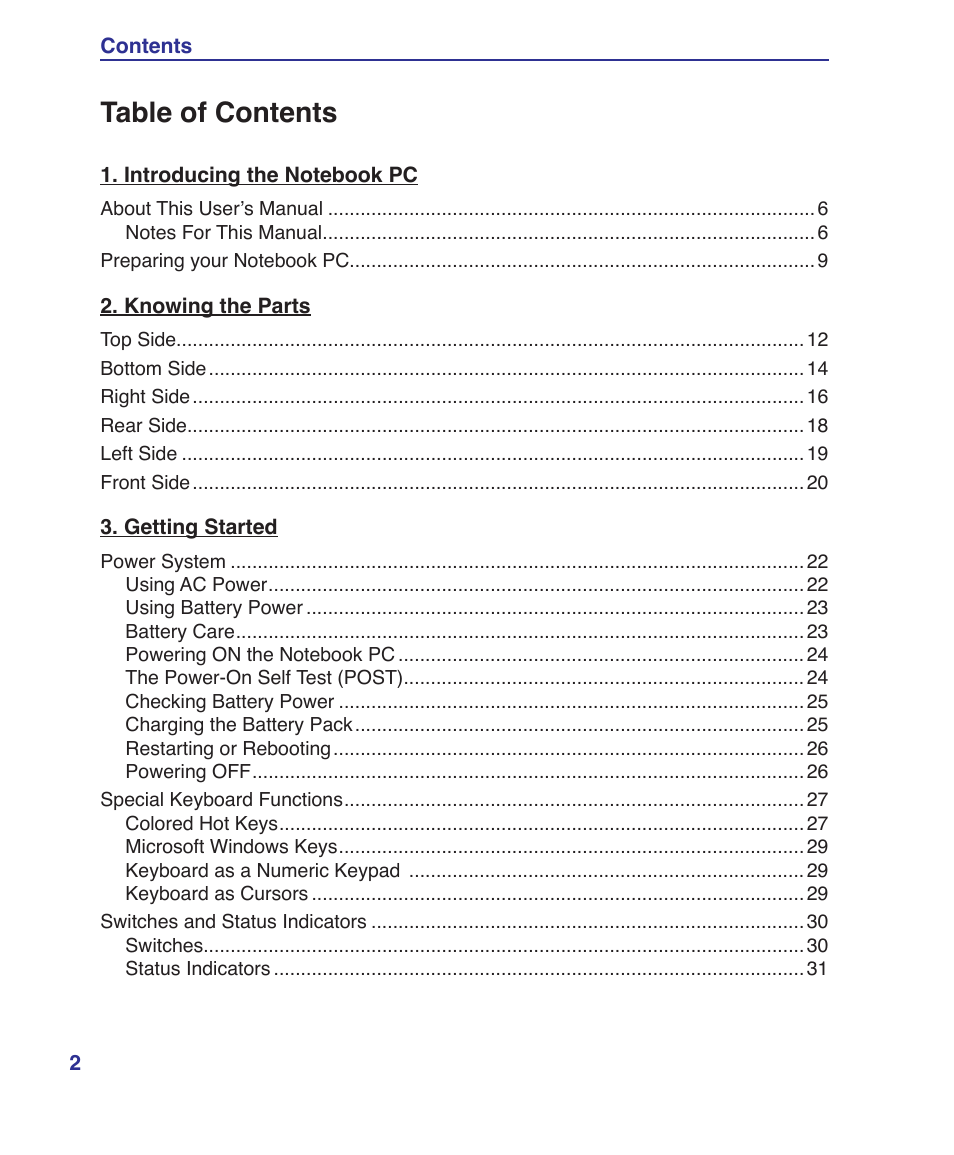 Asus A9Rp User Manual | Page 2 / 67