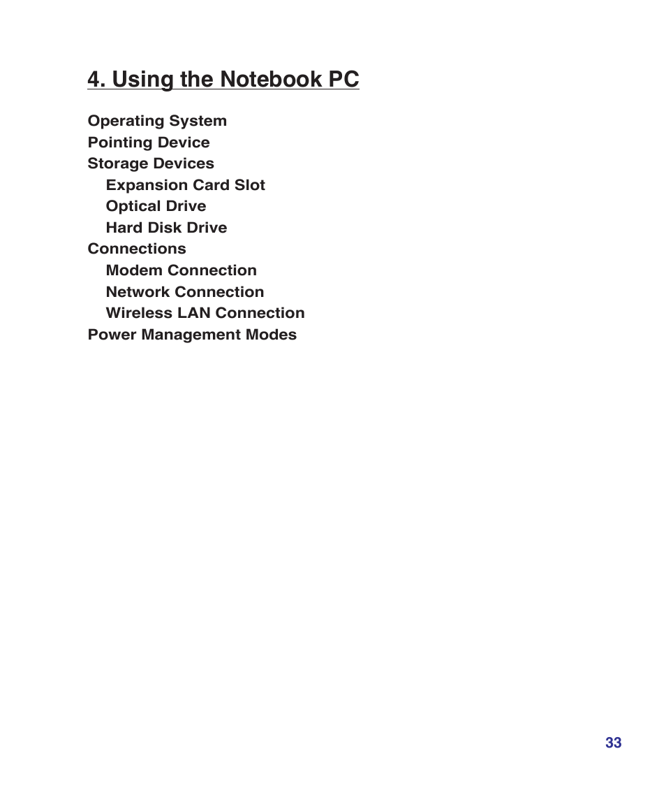 Using the notebook pc | Asus A9Rp User Manual | Page 33 / 67