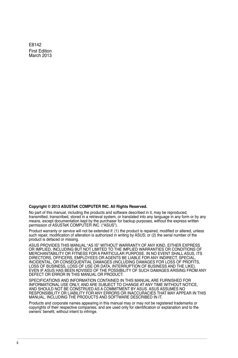 Asus PIKE 2308 User Manual | Page 2 / 62