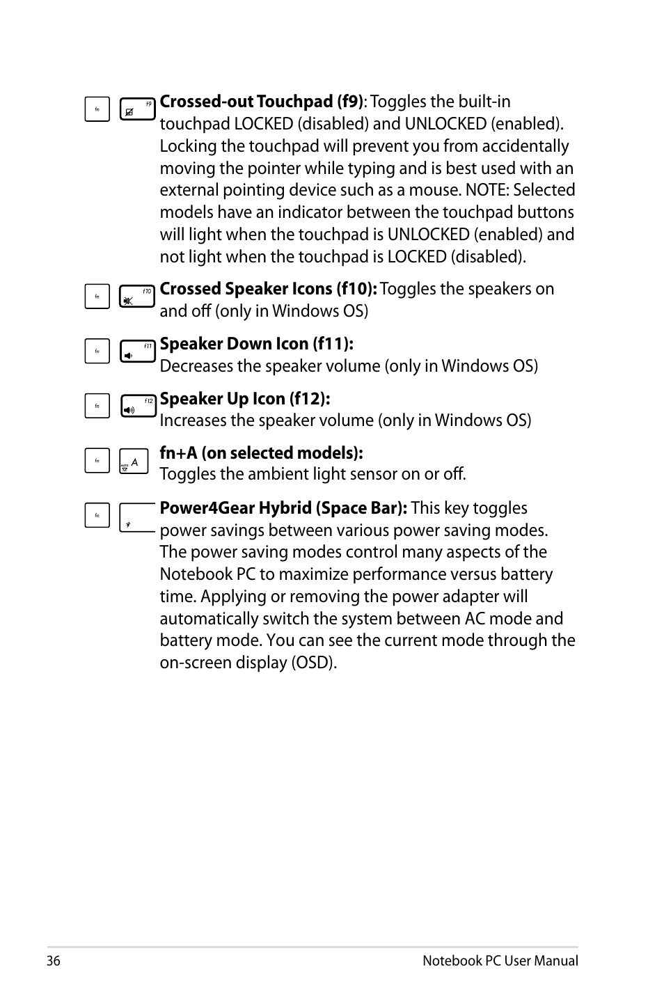 Asus PU500CA User Manual | Page 36 / 100