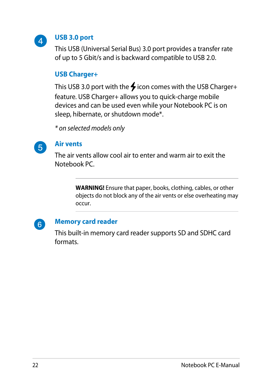 Asus X102BA User Manual | Page 22 / 122