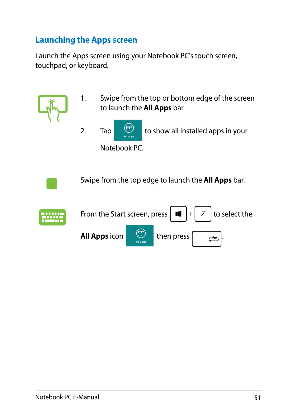 Asus X102BA User Manual | Page 51 / 122