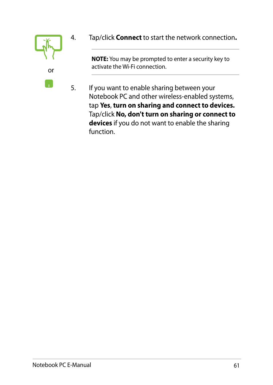 Asus X102BA User Manual | Page 61 / 122