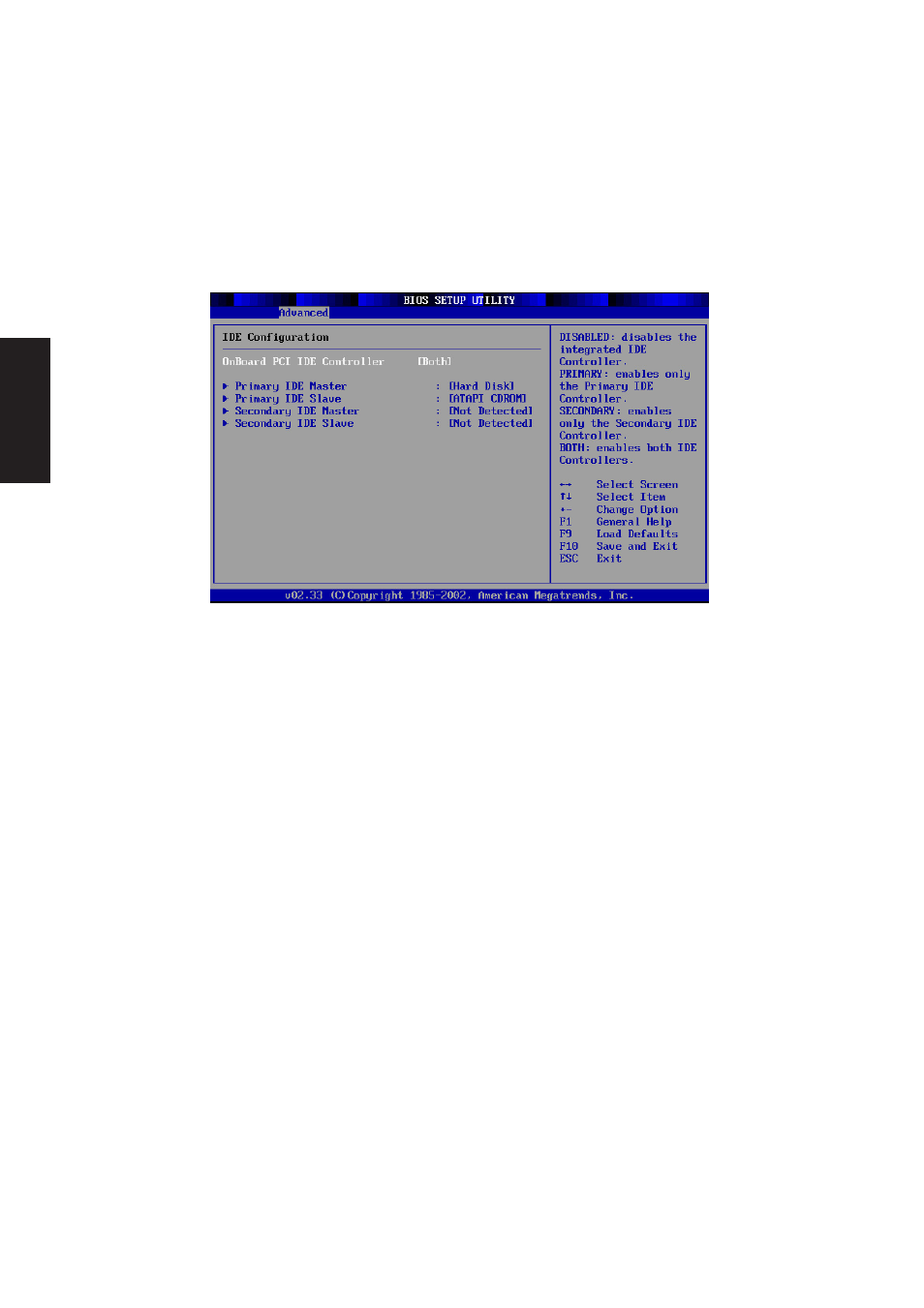 Advanced (sub-menu), Ide configuration | Asus W1Gc User Manual | Page 103 / 118