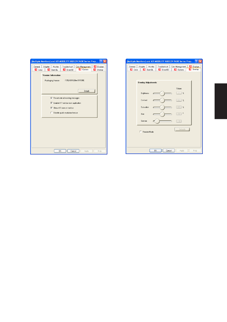 Display settings for windows xp (cont’) | Asus W1Gc User Manual | Page 16 / 118