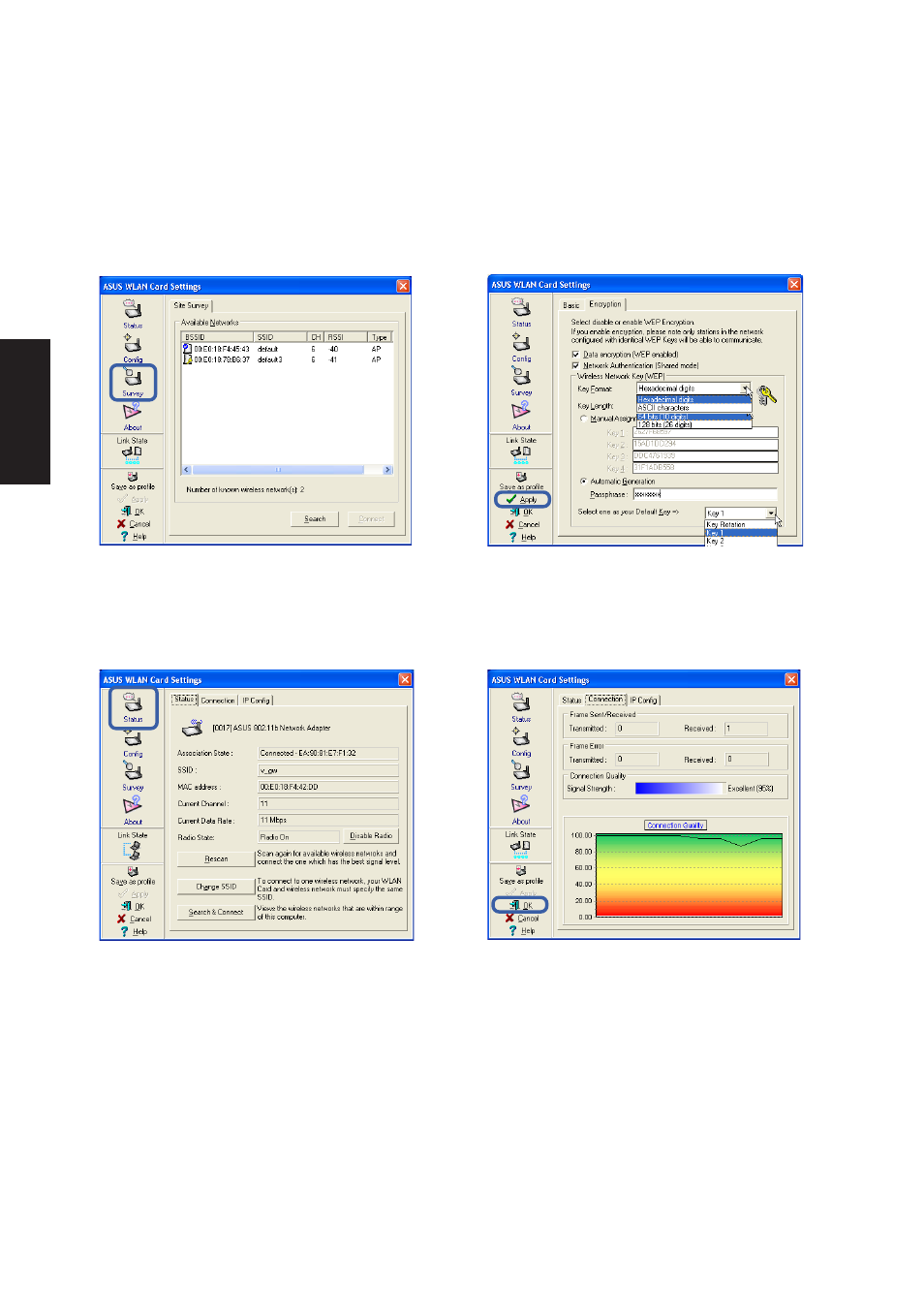 Asus wlan utility quick start (cont.) | Asus W1Gc User Manual | Page 21 / 118