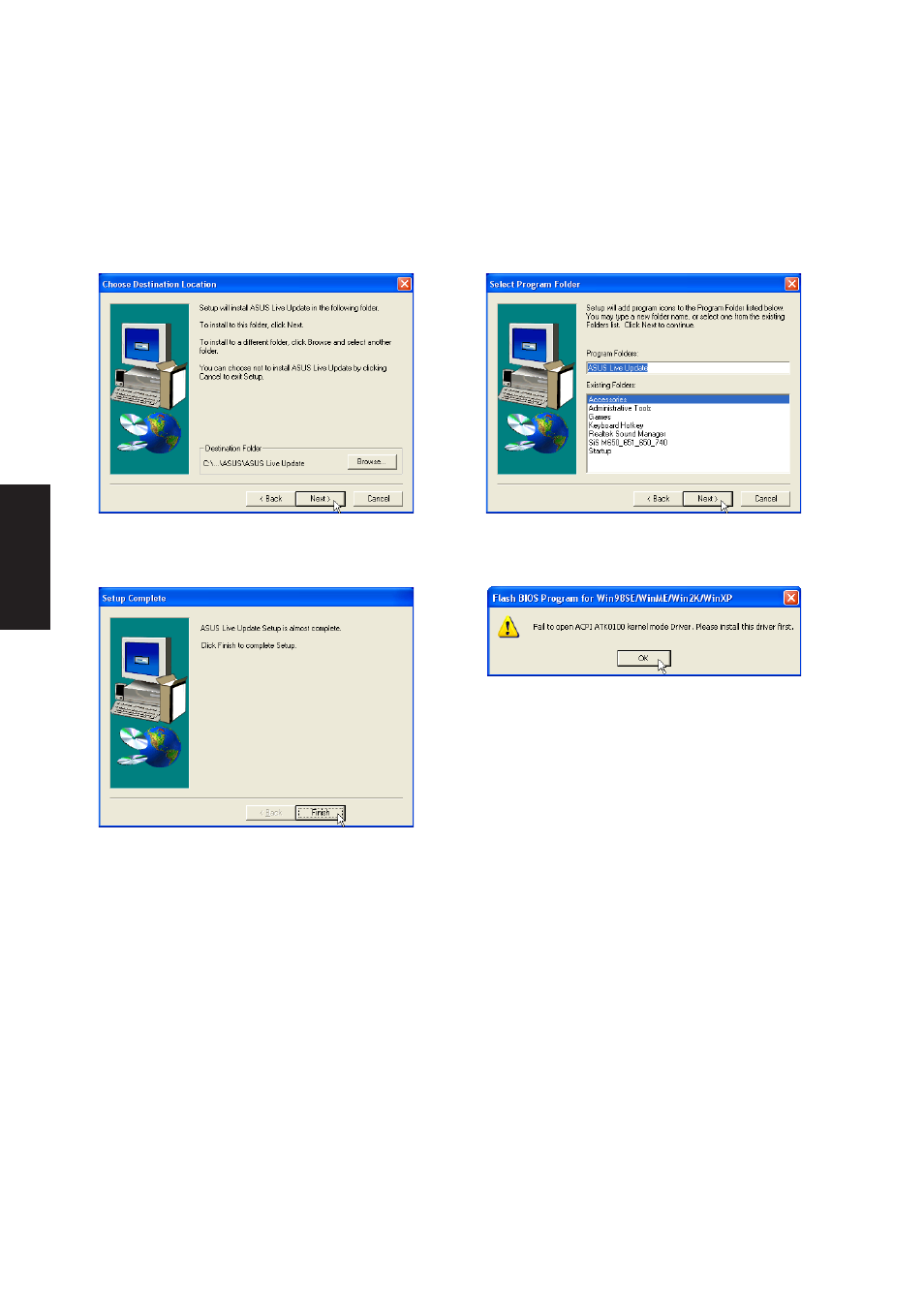 Liveupdate setup | Asus W1Gc User Manual | Page 53 / 118