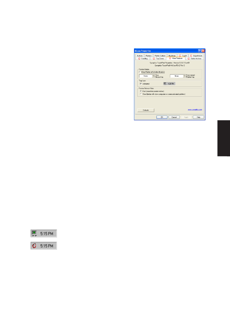 More features properties page | Asus W1Gc User Manual | Page 84 / 118
