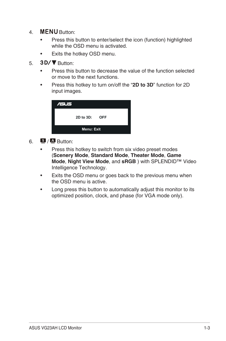 Asus VG23AH User Manual | Page 9 / 26