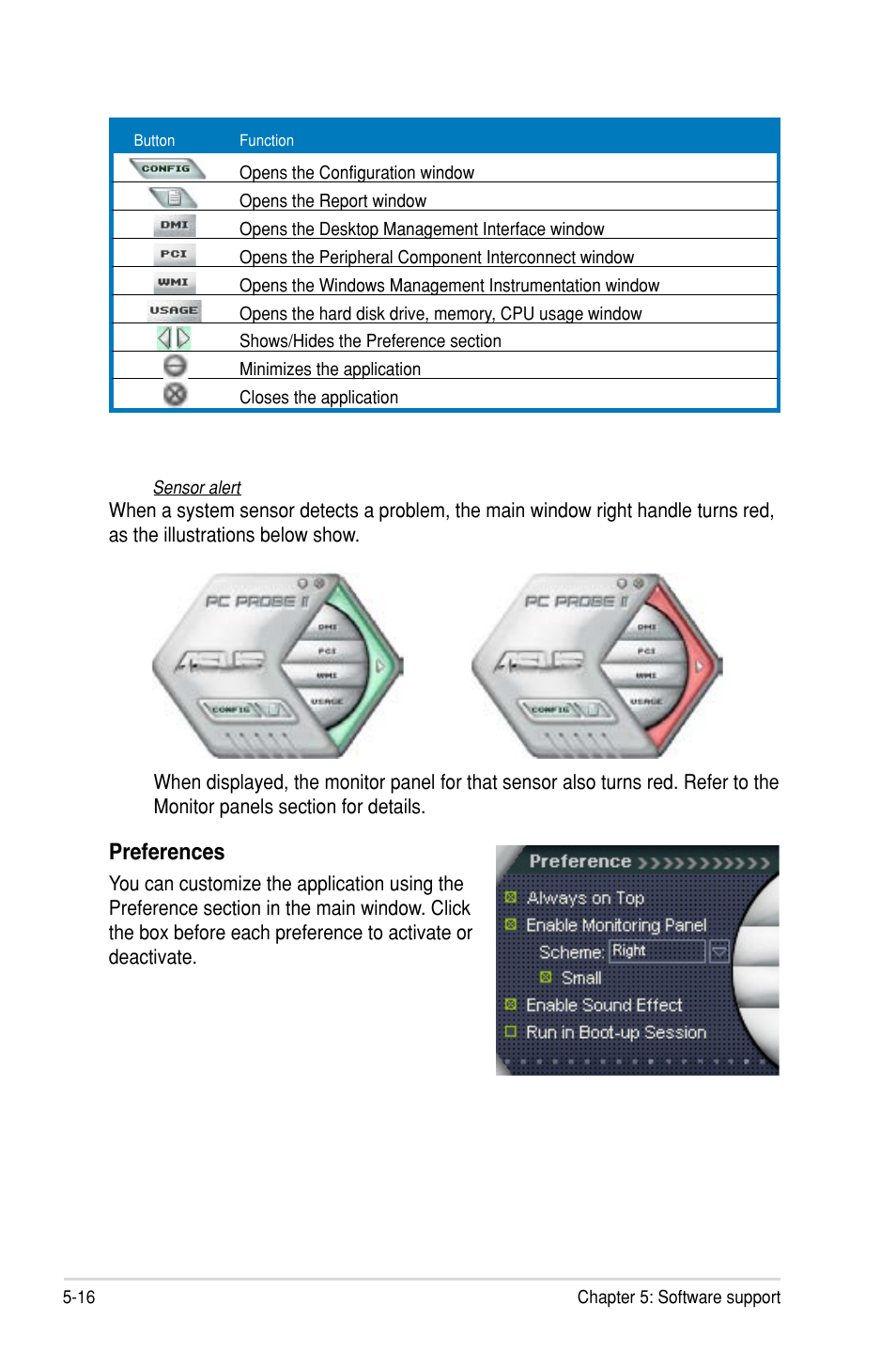 Preferences | Asus P5E-VM HDMI User Manual | Page 120 / 154