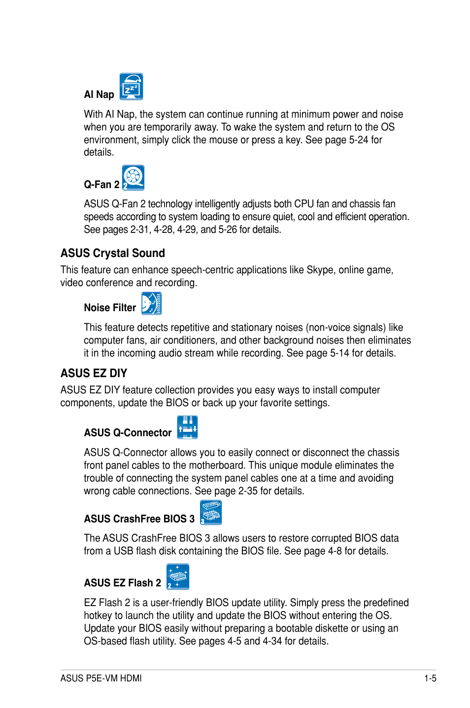 Asus P5E-VM HDMI User Manual | Page 21 / 154