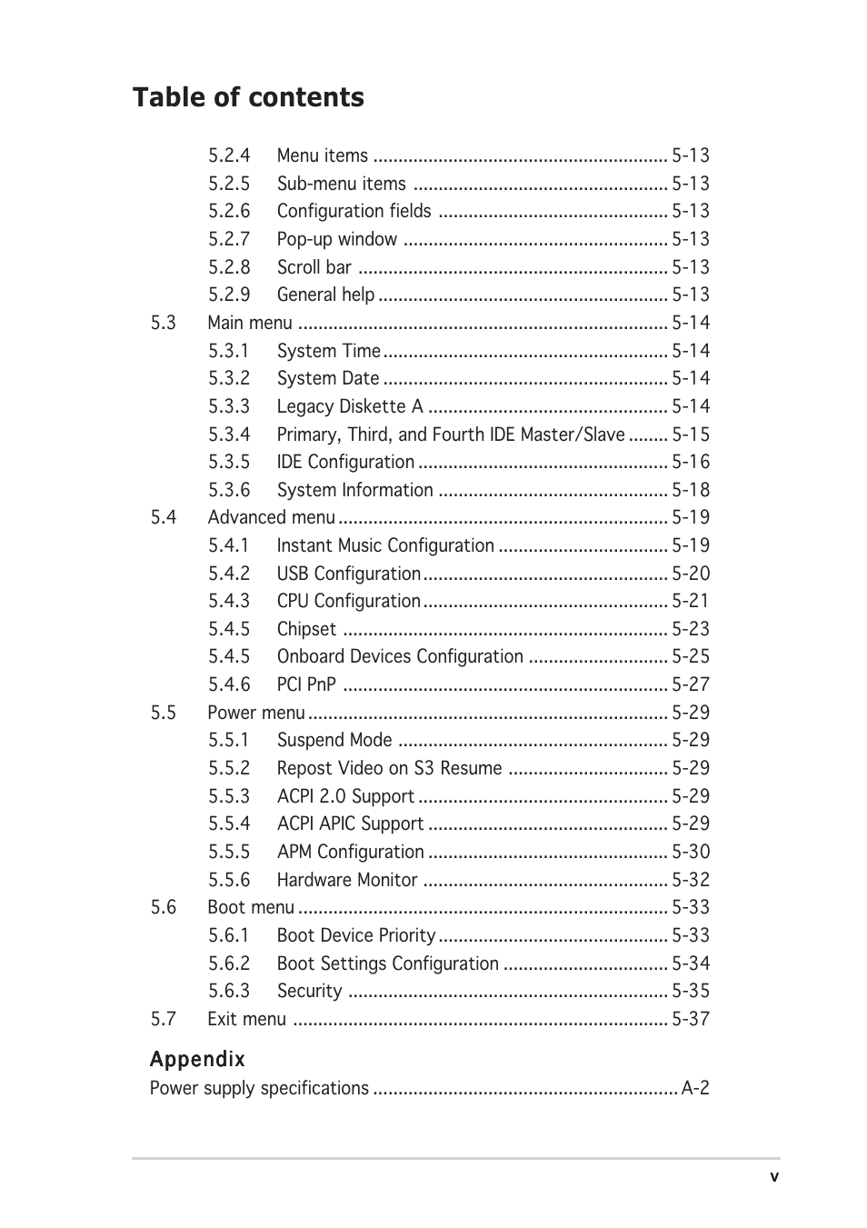 Asus T2-PH1 User Manual | Page 5 / 112