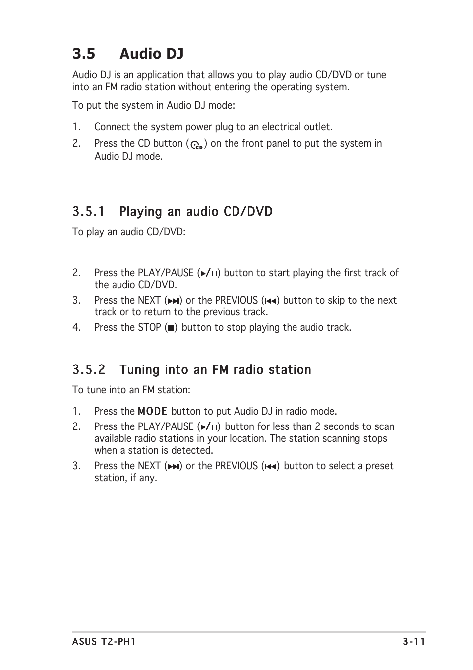 5 audio dj | Asus T2-PH1 User Manual | Page 57 / 112