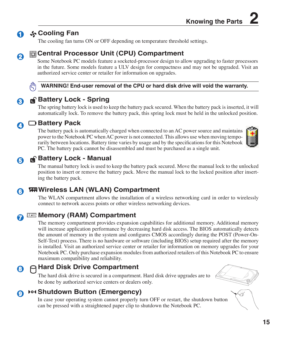 Asus Z96J User Manual | Page 15 / 67