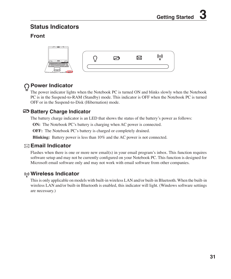 Asus Z96J User Manual | Page 31 / 67