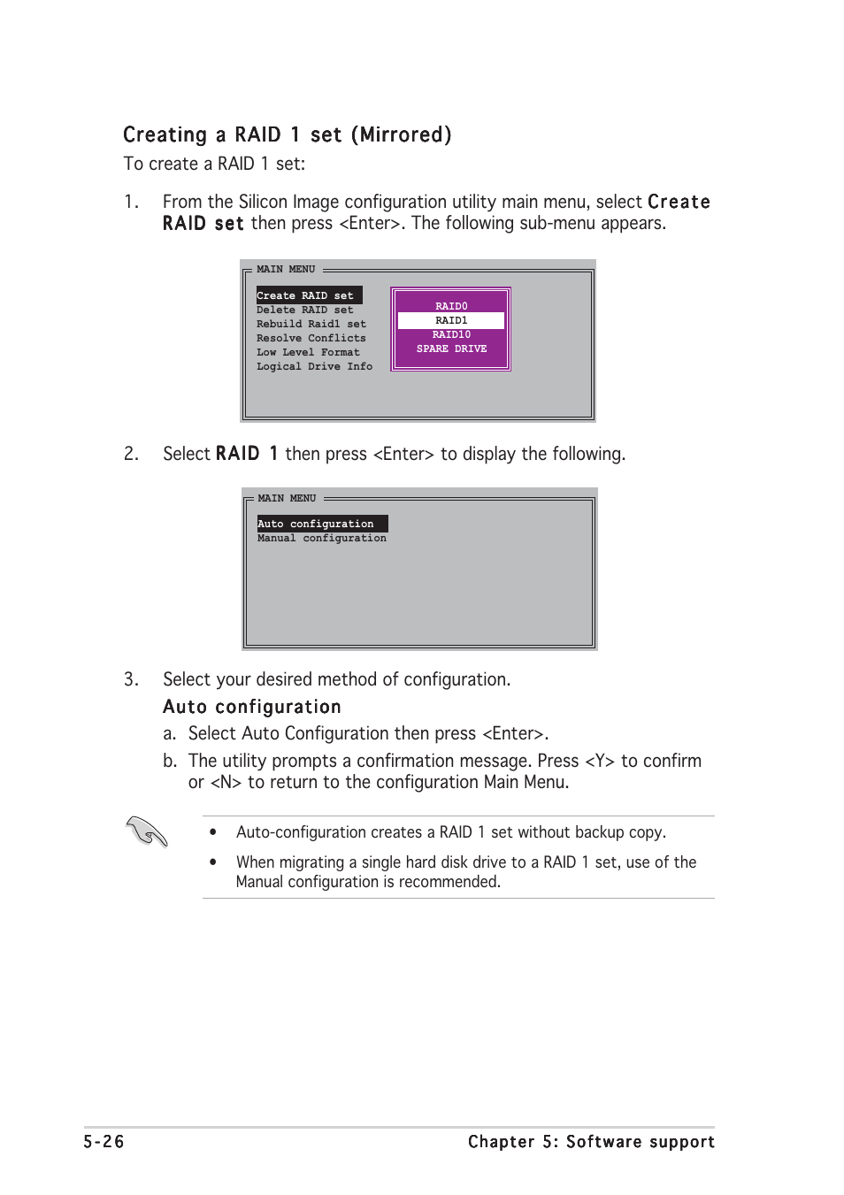 Creating a raid 1 set (mirrored) | Asus P5AD2 Premium User Manual | Page 136 / 152