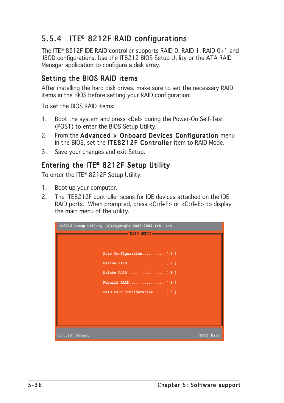 4 ite ite ite ite ite, 8212f raid configurations | Asus P5AD2 Premium User Manual | Page 146 / 152