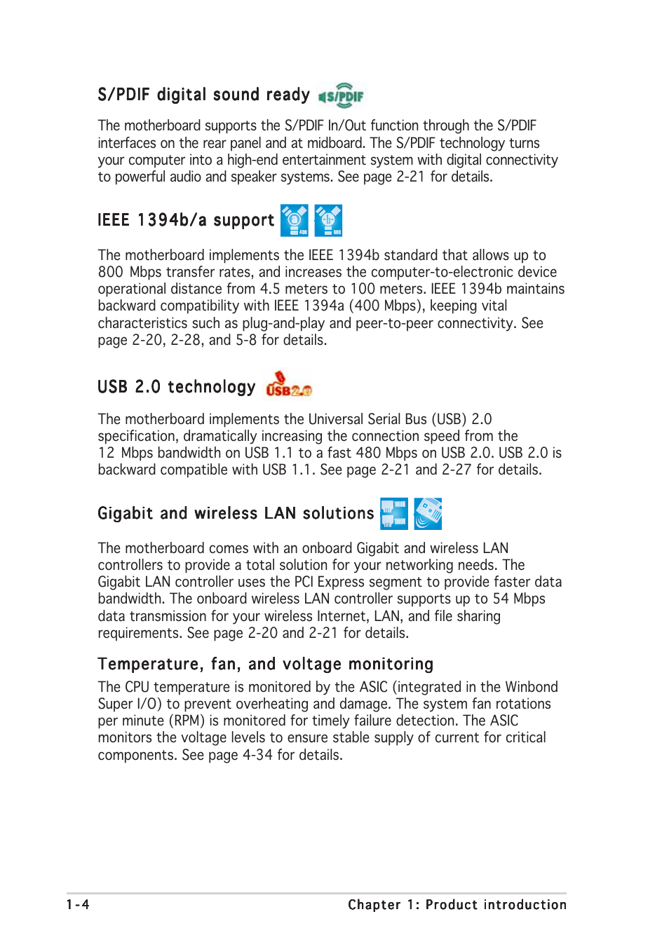 Asus P5AD2 Premium User Manual | Page 18 / 152