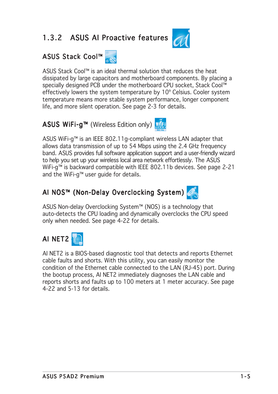 Asus P5AD2 Premium User Manual | Page 19 / 152