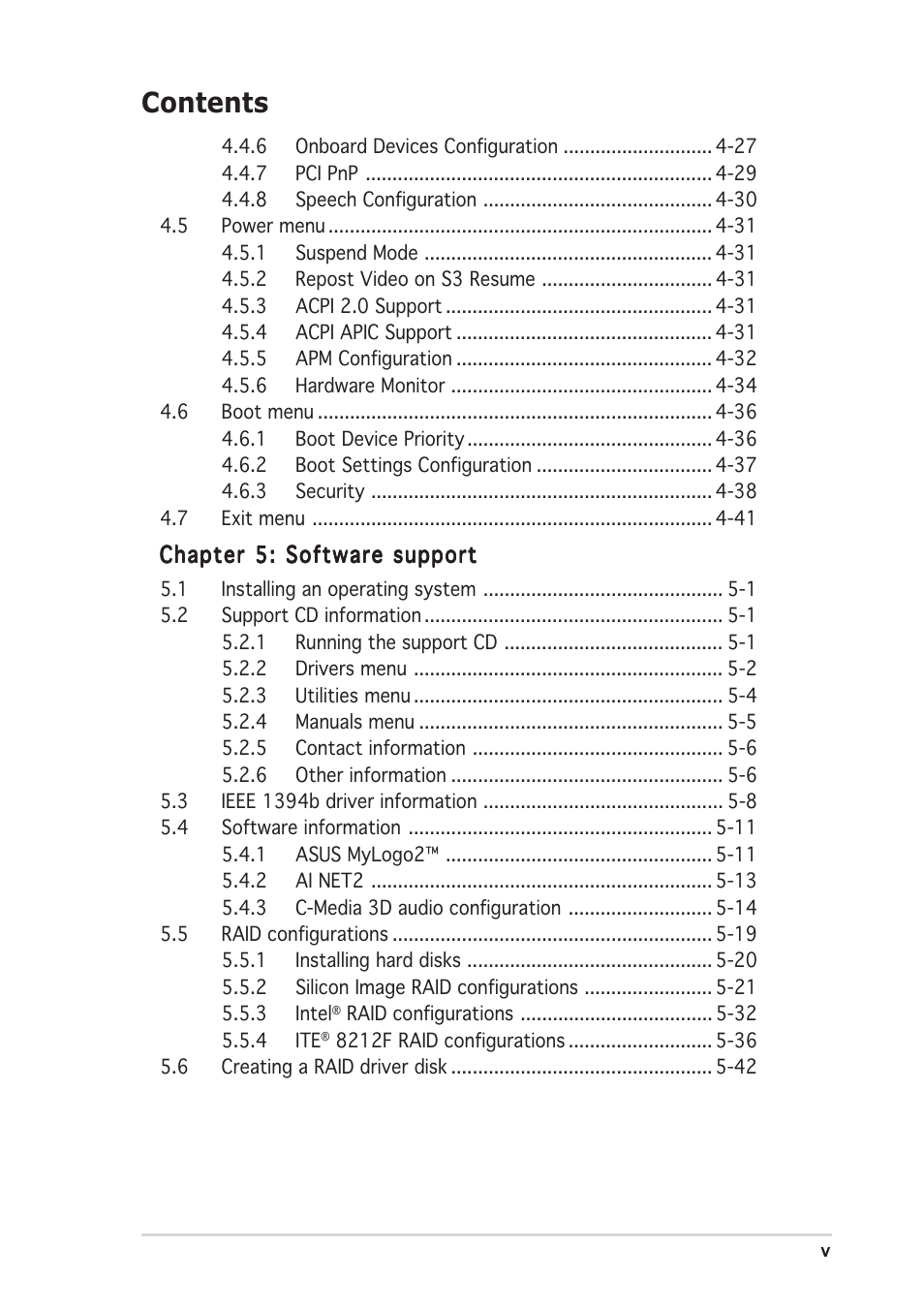 Asus P5AD2 Premium User Manual | Page 5 / 152