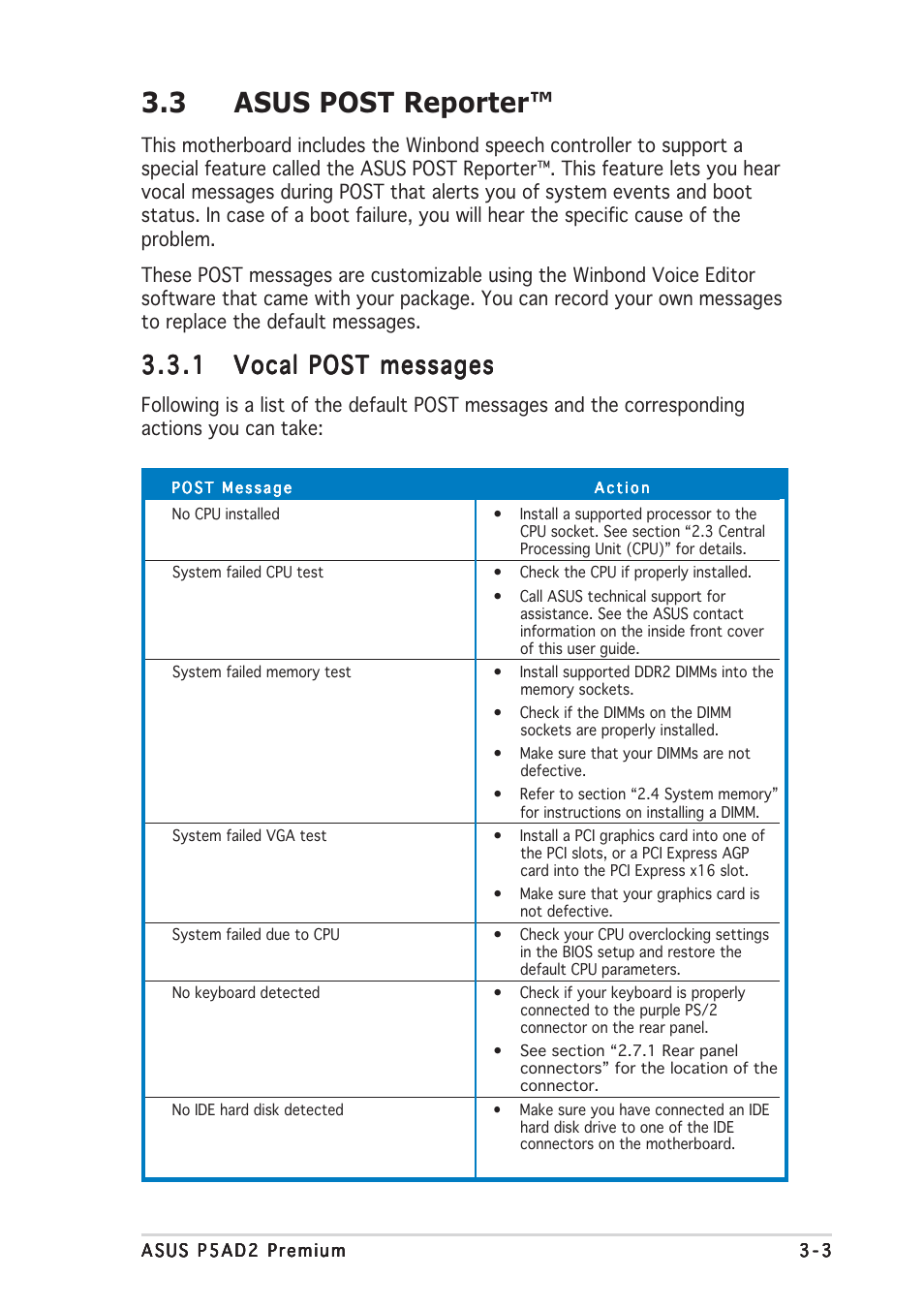 3 asus post reporter | Asus P5AD2 Premium User Manual | Page 59 / 152