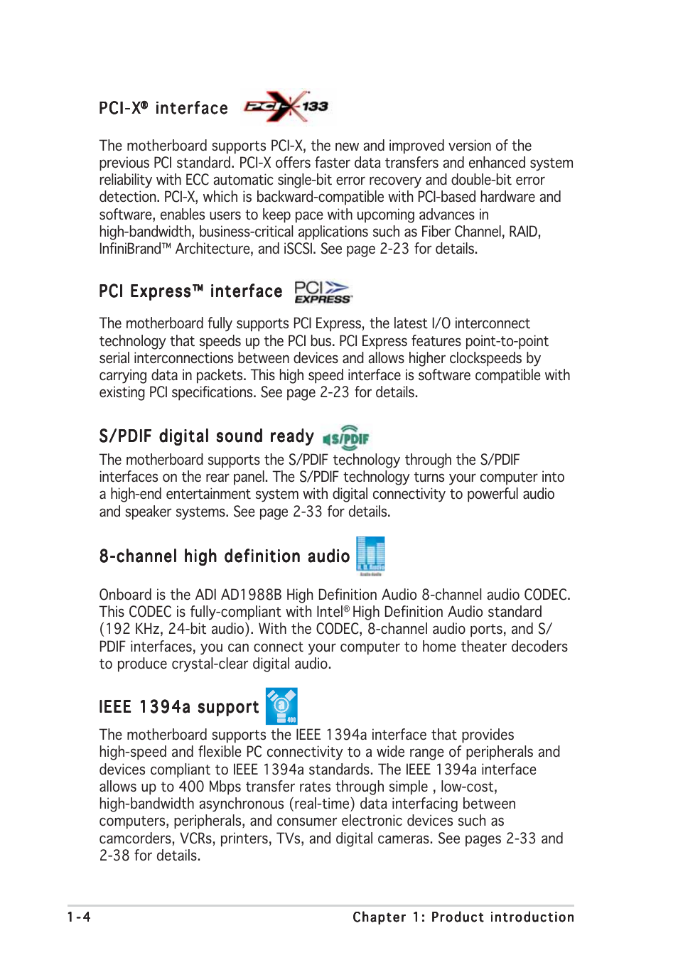 Asus P5WDG2 WS Professional User Manual | Page 20 / 170