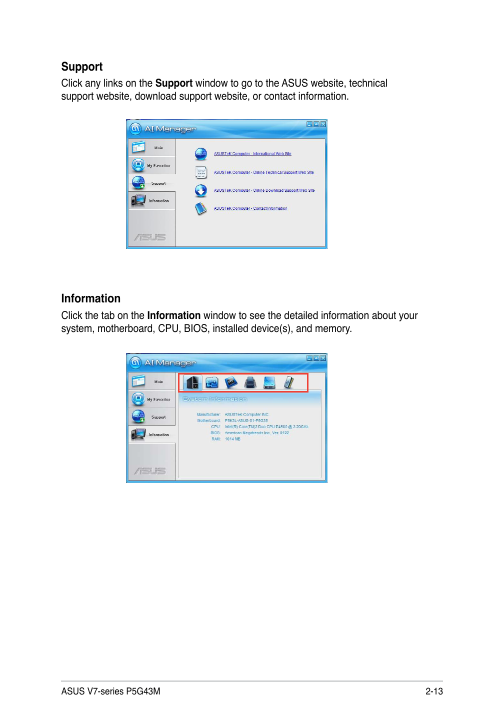 Asus V7-P5G43M User Manual | Page 35 / 80